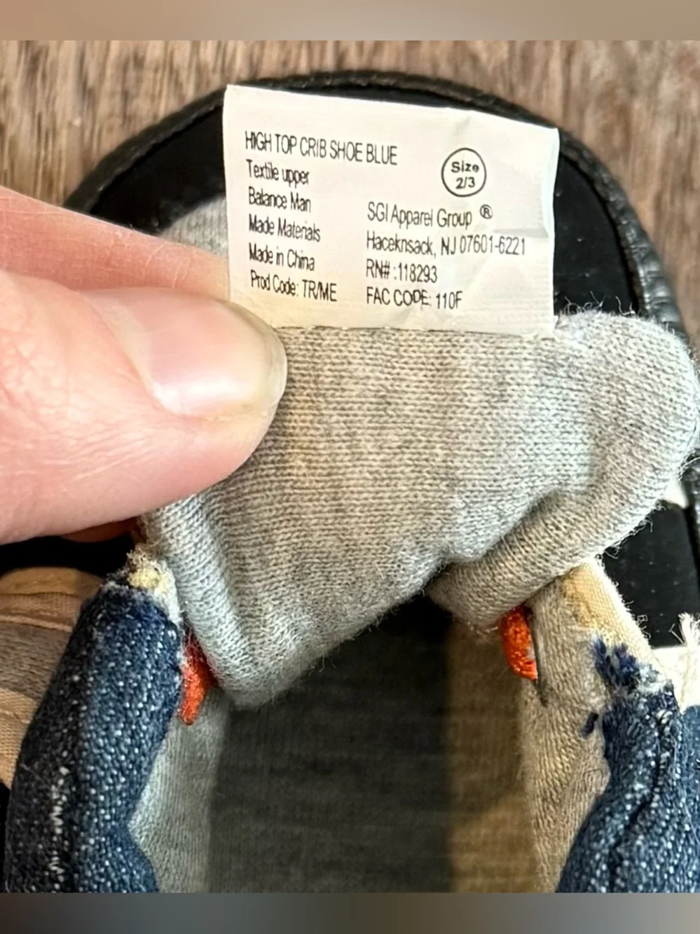 Harley Davidson High Top Crib Shoes Licensed Logo Size 2/3 Biker Moto Denim Baby